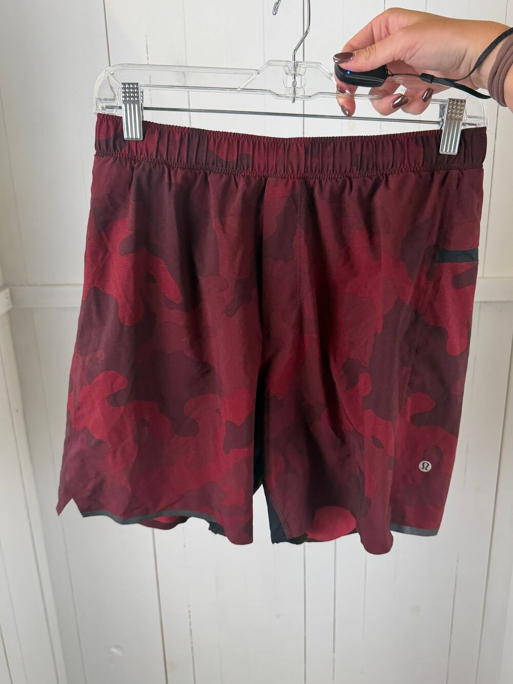 Lululemon Men's Red Athletic Shorts Size S Polyester